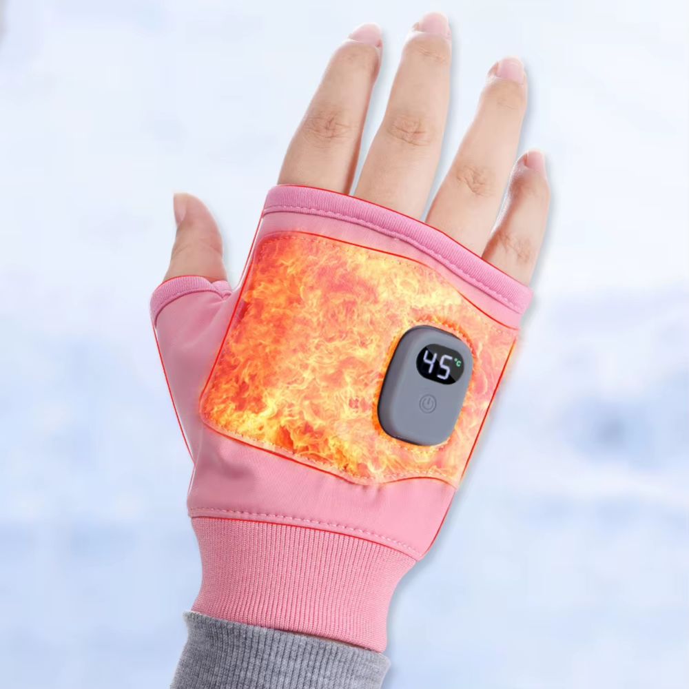 Rechargeable Heated Fingerless Gloves – 360° Thermal Warmth