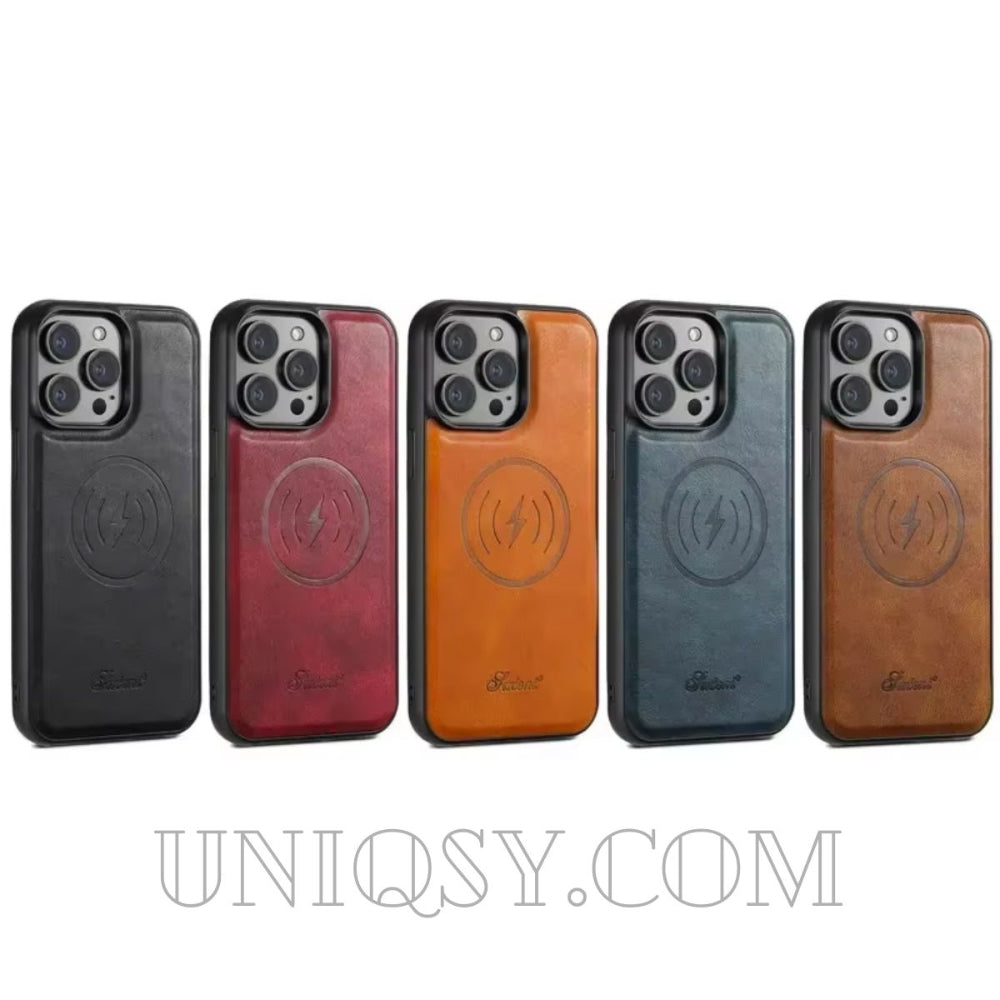 MagSafe 2-in-1 Detachable Leather Wallet iPhone Case – Shockproof & Wireless Charging Compatible
