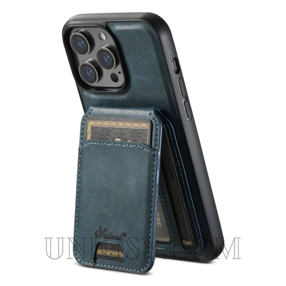 MagSafe 2-in-1 Detachable Leather Wallet iPhone Case – Shockproof & Wireless Charging Compatible