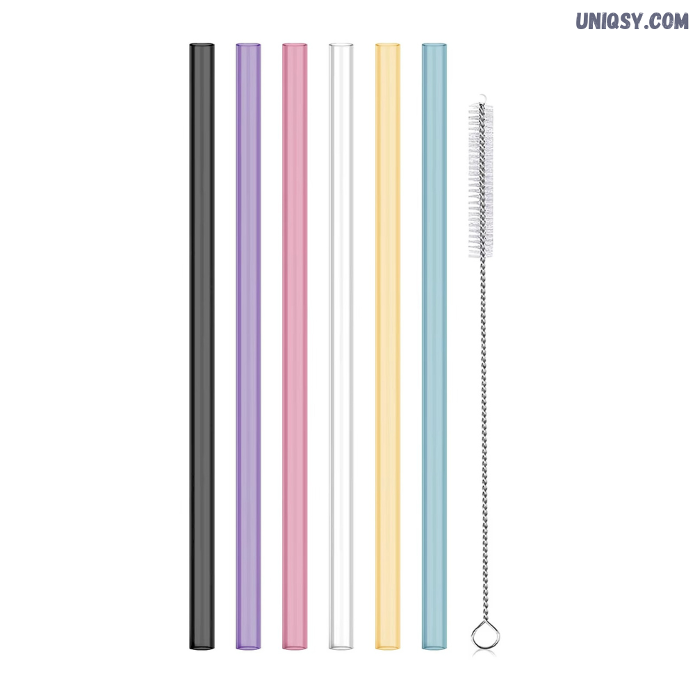 6 pcs Straws 10 mm with cleaning brush for stanley tumbler