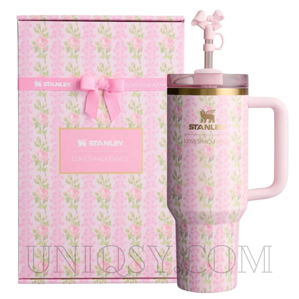 Stanley X LoveShackFancy Blooming Heirloom Tumbler with Gift Box – Elegant Stanley Mug, Cup & Quencher