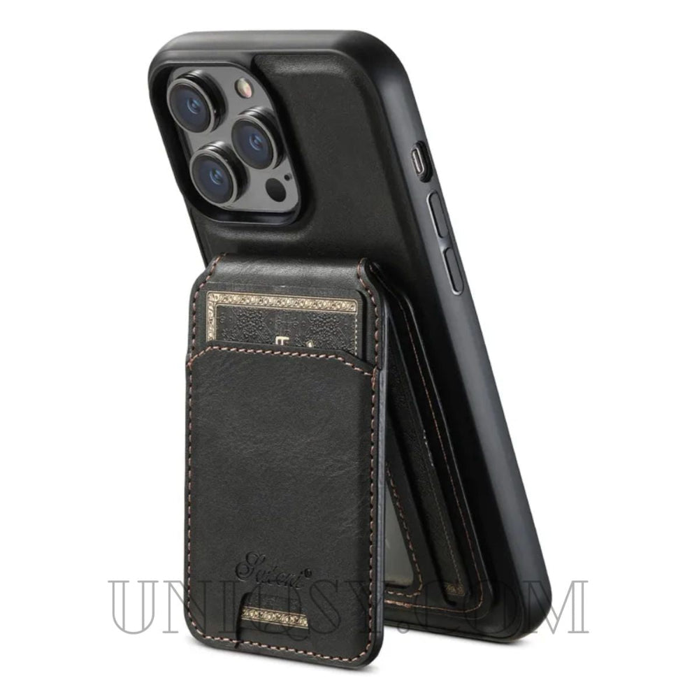 MagSafe 2-in-1 Detachable Leather Wallet iPhone Case – Shockproof & Wireless Charging Compatible