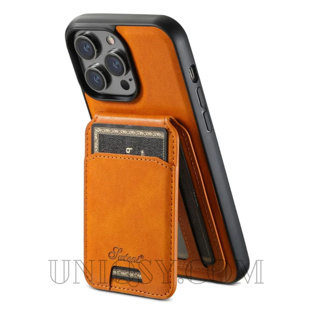 MagSafe 2-in-1 Detachable Leather Wallet iPhone Case – Shockproof & Wireless Charging Compatible