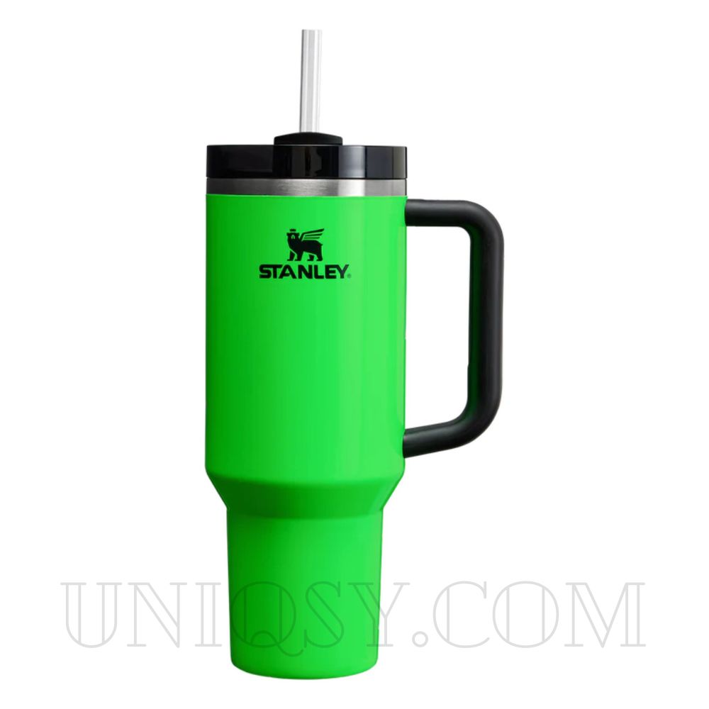 Stanley 40 OZ Tumbler Neon Green – Bold Stanley Mug, Cup & Quencher for Hot & Cold Drinks