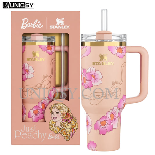 Stanley 40 OZ Tumbler Peaches N Cream – Soft & Elegant Stanley Mug, Cup & Quencher for Hot & Cold Drinks