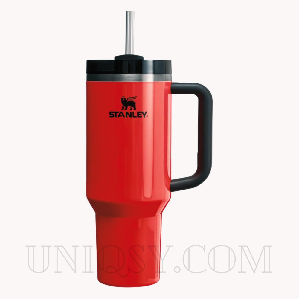 Stanley 40 OZ Tumbler Neon Orange – Bright Stanley Mug, Cup & Quencher for Hot & Cold Drinks