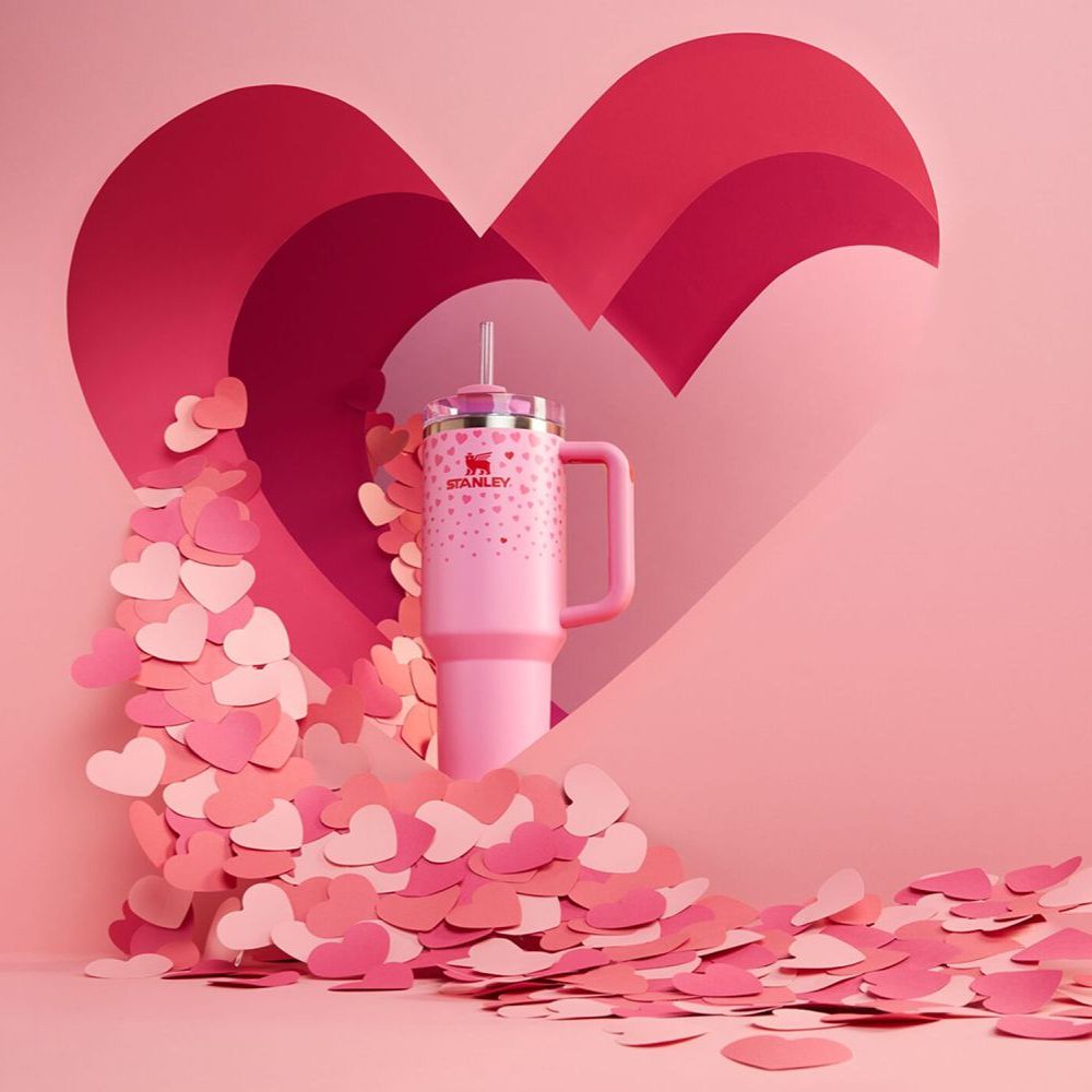 Stanley 40 OZ Tumbler Cup Valentine's Day – Limited Edition Stanley Mug, Cup & Quencher with Romantic Design