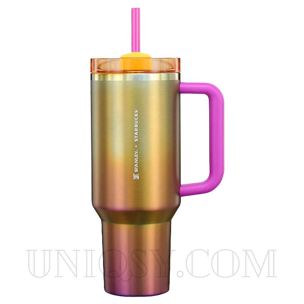 Stanley X Starbucks 40 OZ Tumbler Yellow – Limited Edition Stanley Mug, Cup & Quencher for Hot & Cold Drinks