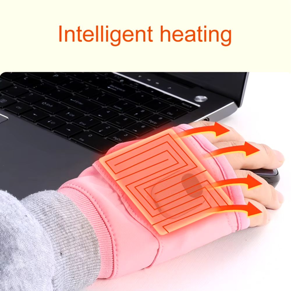 Rechargeable Heated Fingerless Gloves – 360° Thermal Warmth