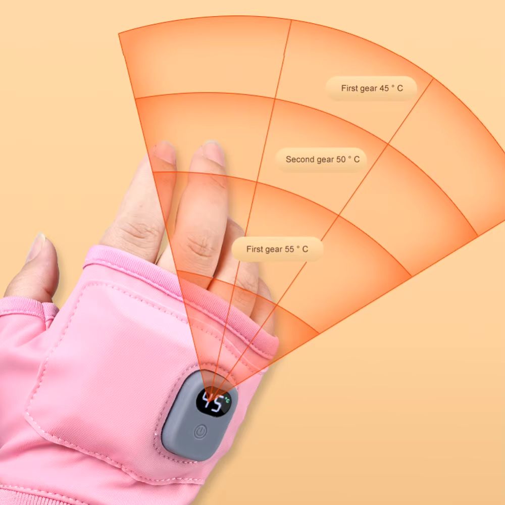Rechargeable Heated Fingerless Gloves – 360° Thermal Warmth