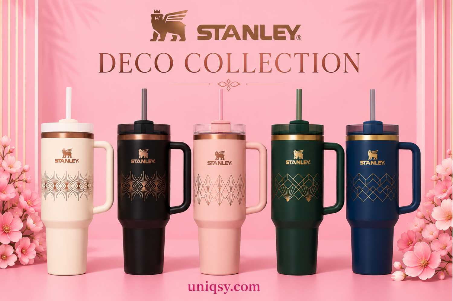 Stanley Deco Collection – Elegant drinkware with vintage-inspired designs, crafted for style and durability.