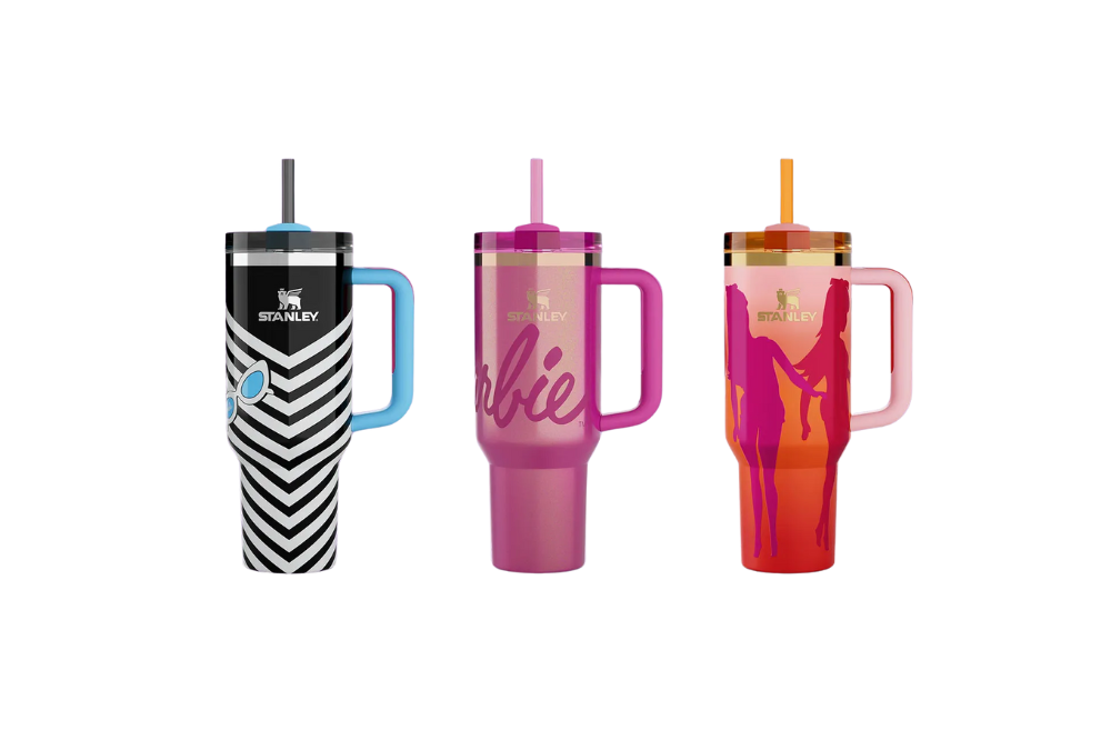 Stanley tumblers featuring playful and vibrant Barbie designs, combining fun, style, and durability for every Barbie fan.