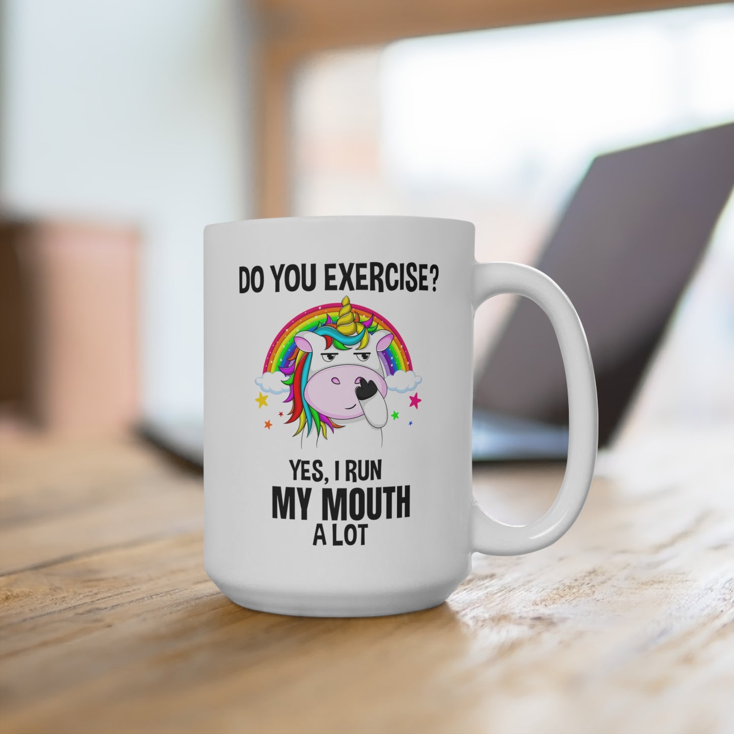 Do You Exercise? 15oz White Mug With Handle