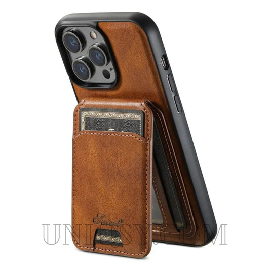 MagSafe 2-in-1 Detachable Leather Wallet iPhone Case – Shockproof & Wireless Charging Compatible