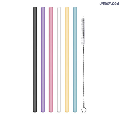 6 pcs Straws 10 mm with cleaning brush  for stanley tumbler 