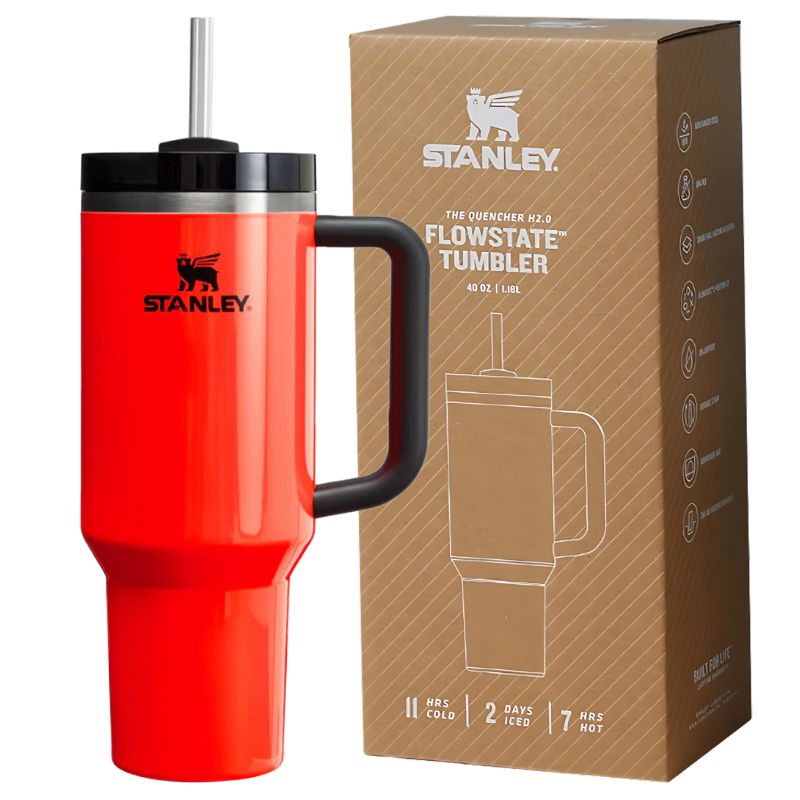 Stanley Tumbler With Handle and Straw Lids Stainless Steel (40oz)