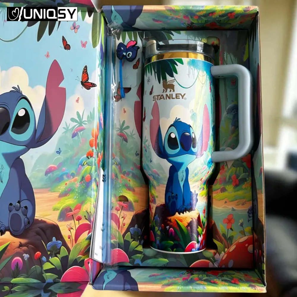 Stanley Stitch Blue 40 OZ Tumbler - Limited Edition