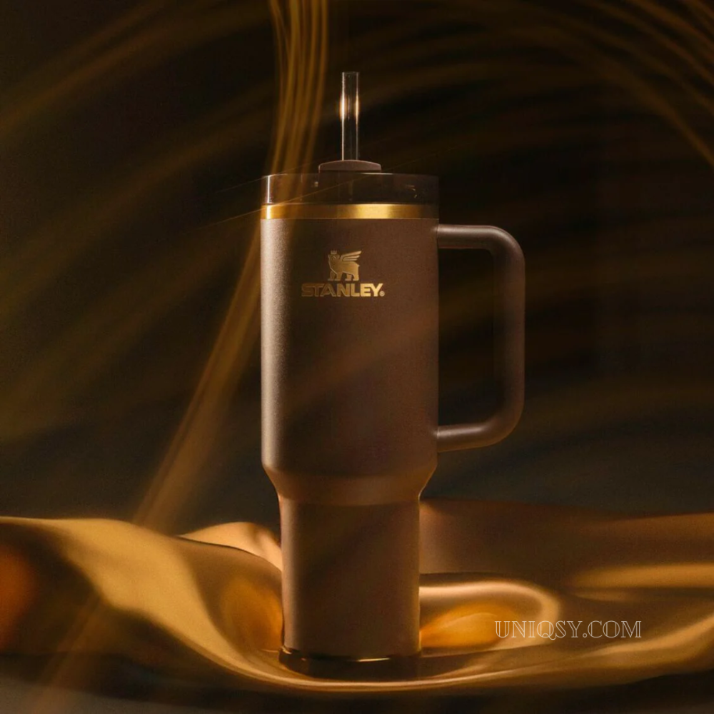 Stanley 40 OZ Tumbler Chocolate Gold – Limited Edition Stanley Mug, Cup & Quencher for Hot & Cold Drinks