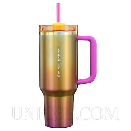 Stanley X Starbucks 40 OZ Tumbler Yellow – Limited Edition Stanley Mug, Cup & Quencher for Hot & Cold Drinks