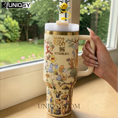 Stanley Winnie the Pooh tumbler close up design artwork