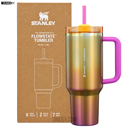 Stanley X Starbucks 40 OZ Tumbler Yellow – Limited Edition Stanley Mug, Cup & Quencher for Hot & Cold Drinks